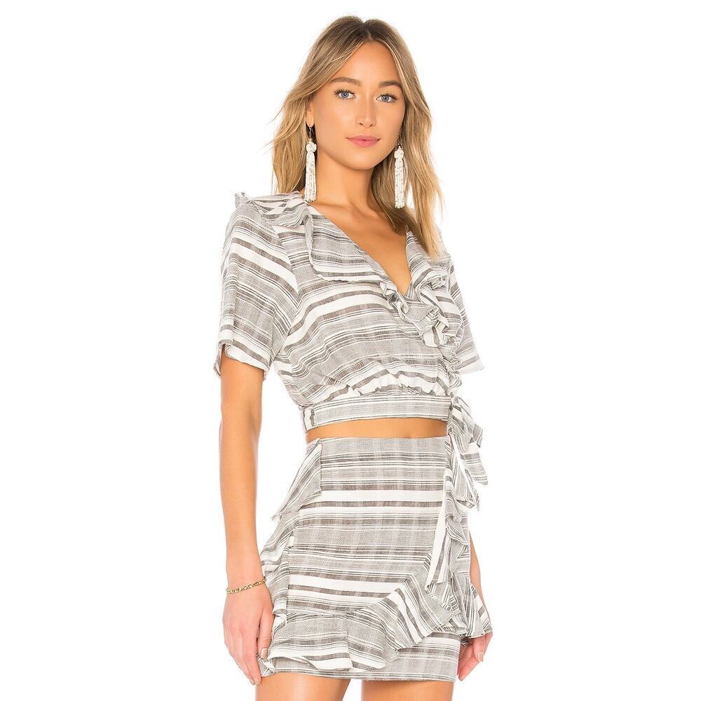 Tularosa Selma Ruffle Wrap Top Sz M